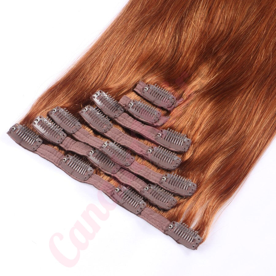 Ginger clip in human hair extensions hotsell